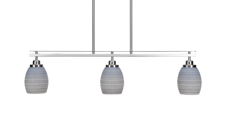 Toltec Lighting - 2636-BN-4022 - Three Light Island Pendant - Odyssey - Brushed Nickel