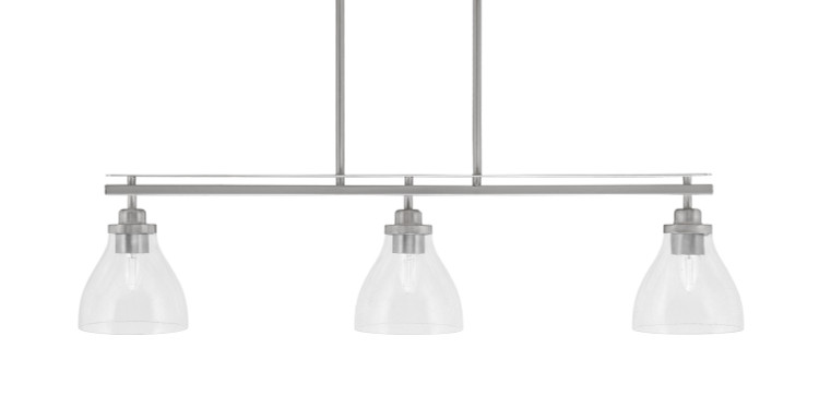 Toltec Lighting - 2636-BN-4760 - Three Light Island Pendant - Odyssey - Brushed Nickel