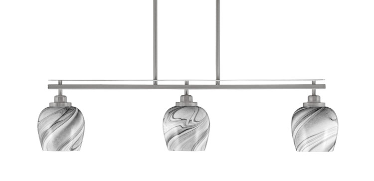 Toltec Lighting - 2636-BN-4819 - Three Light Island Pendant - Odyssey - Brushed Nickel