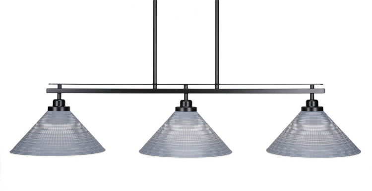 Toltec Lighting - 2636-MB-4002 - Three Light Island Pendant - Odyssey - Matte Black