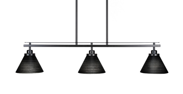 Toltec Lighting - 2636-MB-4059 - Three Light Island Pendant - Odyssey - Matte Black
