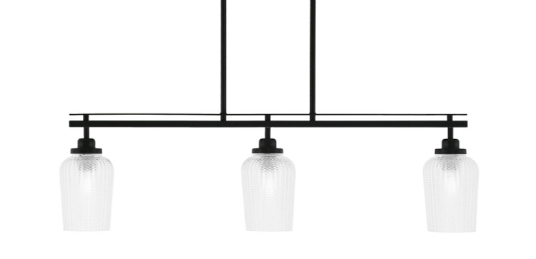Toltec Lighting - 2636-MB-4250 - Three Light Island Pendant - Odyssey - Matte Black