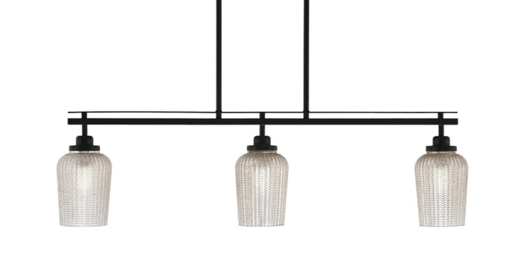 Toltec Lighting - 2636-MB-4253 - Three Light Island Pendant - Odyssey - Matte Black