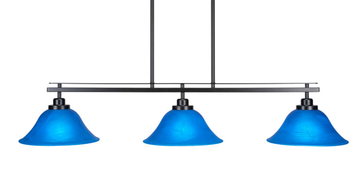 Toltec Lighting - 2636-MB-435 - Three Light Island Pendant - Odyssey - Matte Black