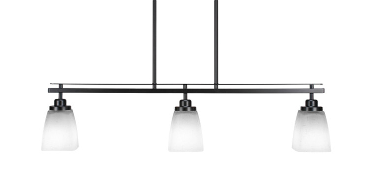 Toltec Lighting - 2636-MB-460 - Three Light Island Pendant - Odyssey - Matte Black