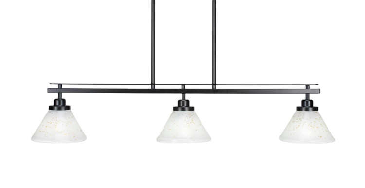 Toltec Lighting - 2636-MB-7145 - Three Light Island Pendant - Odyssey - Matte Black