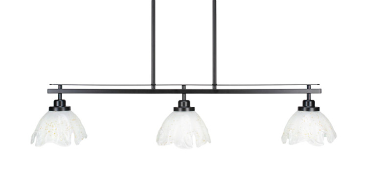 Toltec Lighting - 2636-MB-755 - Three Light Island Pendant - Odyssey - Matte Black