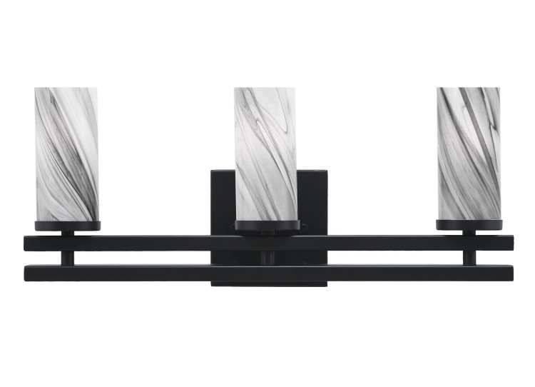 Toltec Lighting - 2713-MB-802 - Three Light Bathroom Lighting - Belmont - Matte Black