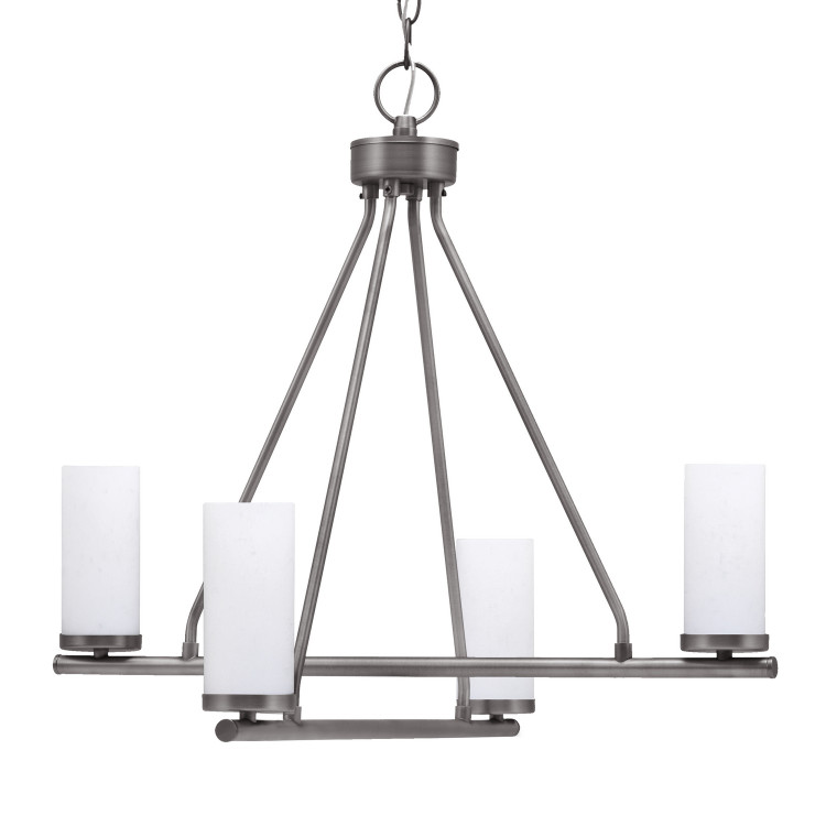 Toltec Lighting - 2804-GP-801B - Four Light Chandelier - Trinity - Graphite