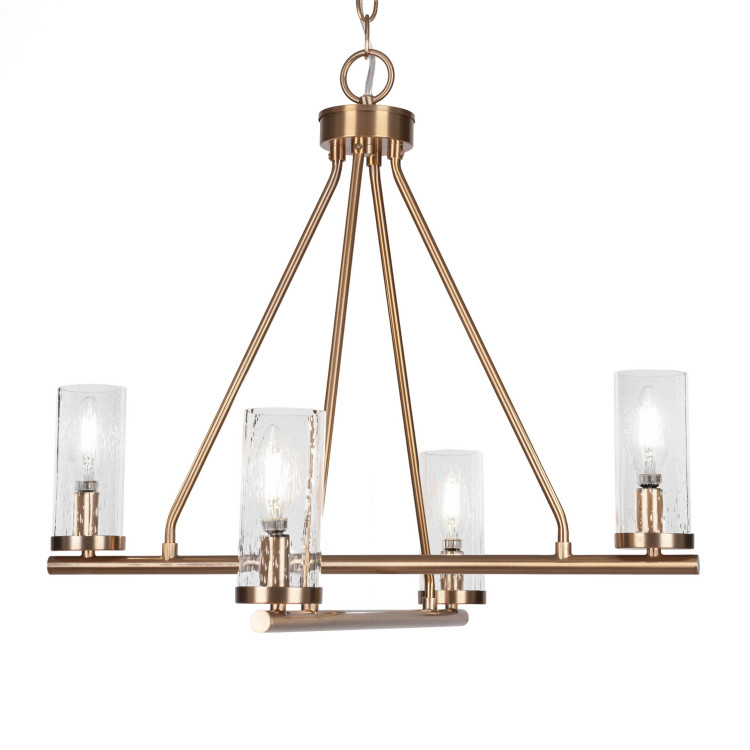 Toltec Lighting - 2804-NAB-800B - Four Light Chandelier - Trinity - New Age Brass