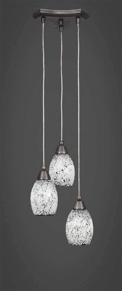 Toltec Lighting - 28-BN-4165 - Three Light Mini Pendant - Europa - Brushed Nickel
