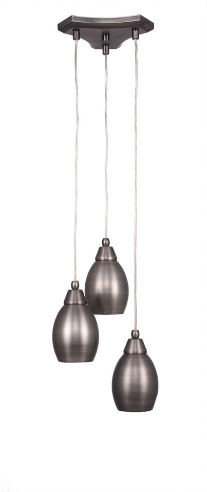 Toltec Lighting - 28-BN-426 - Three Light Mini Pendant - Europa - Brushed Nickel