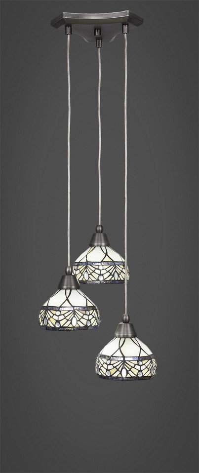 Toltec Lighting - 28-BN-9485 - Three Light Mini Pendant - Europa - Brushed Nickel