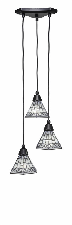 Toltec Lighting - 28-MB-9105 - Three Light Mini Pendant - Europa - Matte Black