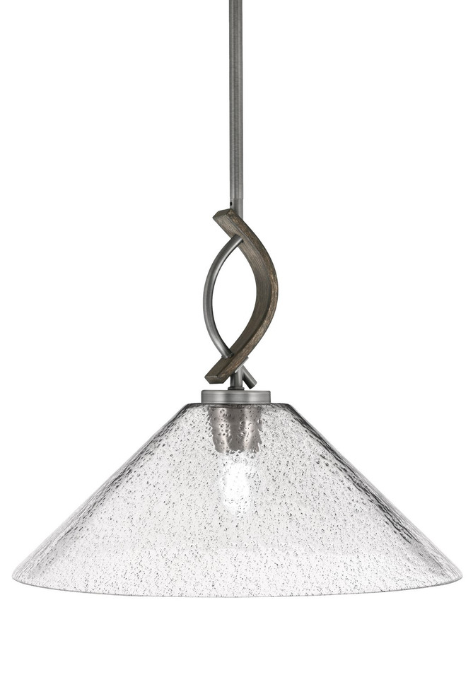Toltec Lighting - 2901-GPDW-2162 - One Light Mini Pendant - Monterey - Graphite & Painted Distressed Wood-look Metal