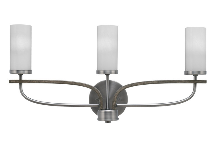 Toltec Lighting - 2913-GPDW-811 - Three Light Bath Bar - Monterey - Graphite & Painted Distressed Wood-look Metal