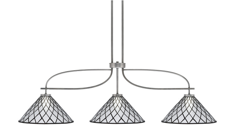 Toltec Lighting - 2936-GPDW-918 - Three Light Bar - Monterey - Graphite & Painted Distressed Wood-look