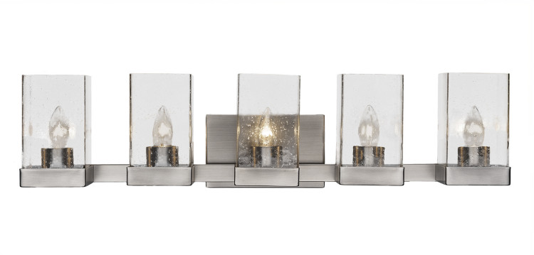 Toltec Lighting - 3125-GP-530 - Five Light Bathroom Lighting - Nouvelle - Graphite