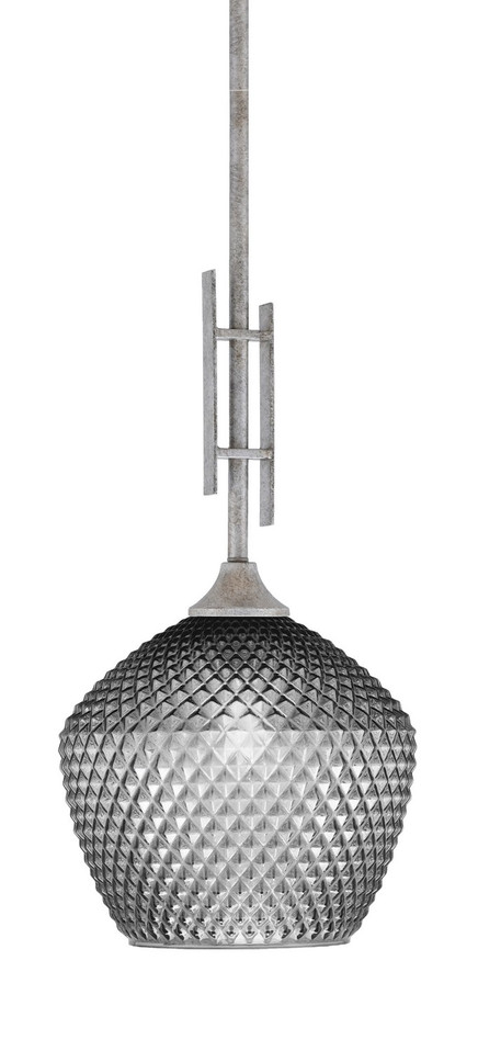 Toltec Lighting - 320-AS-4922 - One Light Mini Pendant - Uptowne - Aged Silver