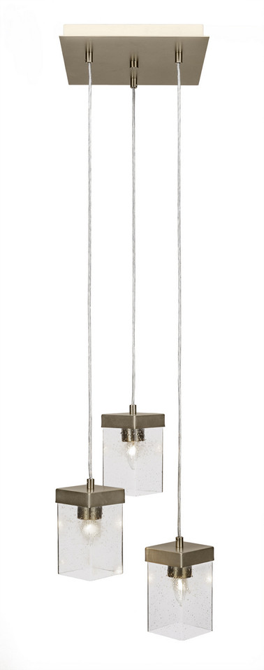 Toltec Lighting - 3212-NAB-530 - Three Light Mini Pendant - Nouvelle - New Age Brass
