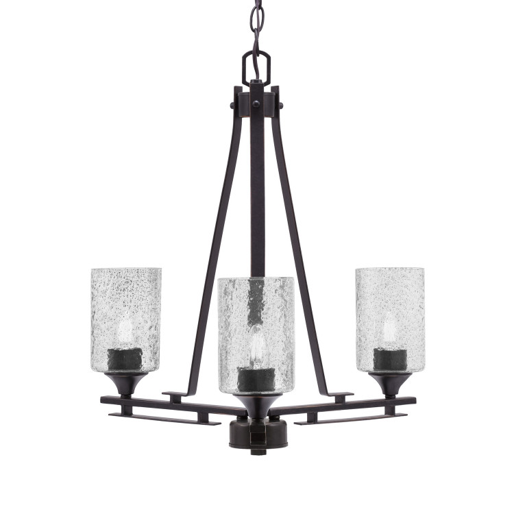 Toltec Lighting - 323-DG-3002 - Three Light Chandelier - Uptowne - Dark Granite