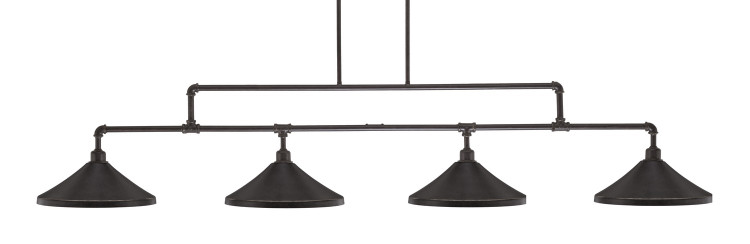 Toltec Lighting - 334-DG-422 - Four Light Billiard/Island - Vintage - Dark Granite