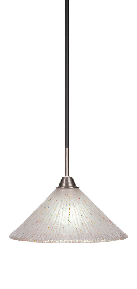 Toltec Lighting - 3401-MBBN-701 - One Light Pendant - Paramount - Matte Black & Brushed Nickel