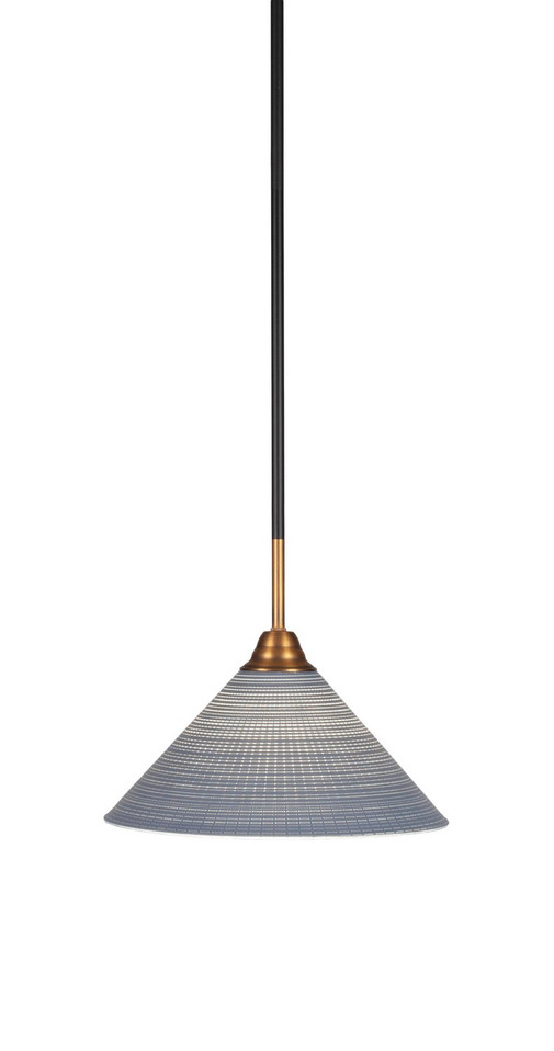 Toltec Lighting - 3401-MBBR-4002 - One Light Pendant - Paramount - Matte Black & Brass
