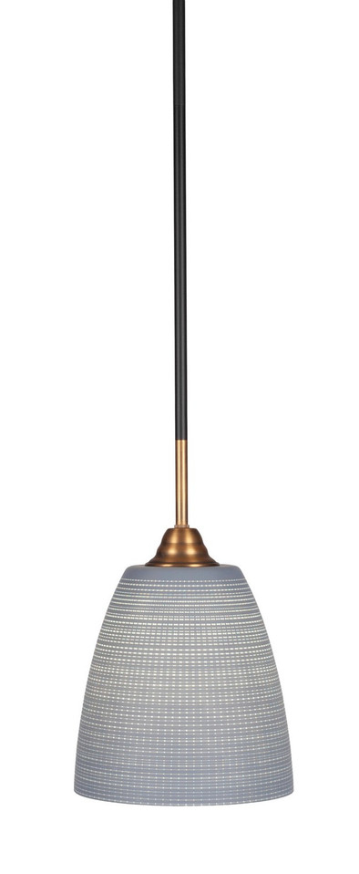 Toltec Lighting - 3401-MBBR-4072 - One Light Mini Pendant - Paramount - Matte Black & Brass