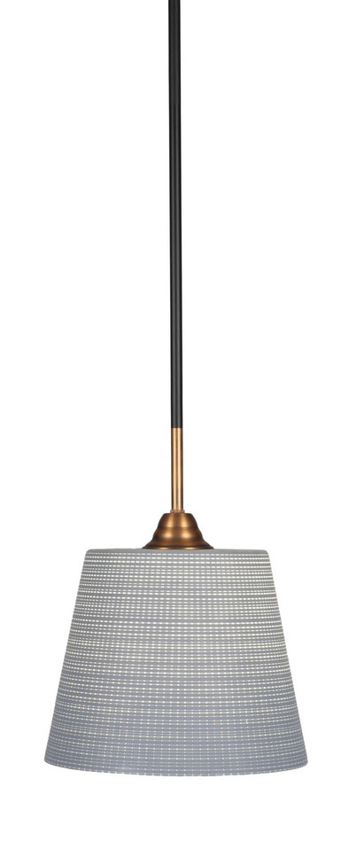 Toltec Lighting - 3401-MBBR-4082 - One Light Pendant - Paramount - Matte Black & Brass