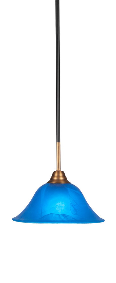 Toltec Lighting - 3401-MBBR-435 - One Light Mini Pendant - Paramount - Matte Black & Brass