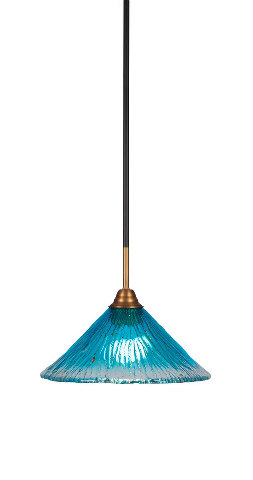 Toltec Lighting - 3401-MBBR-448 - One Light Pendant - Paramount - Matte Black & Brass