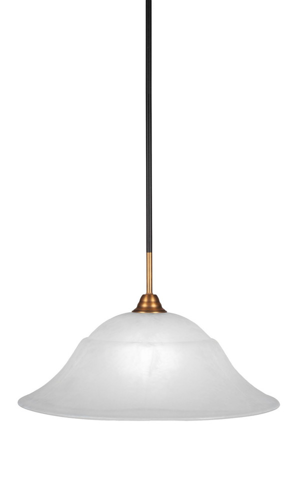 Toltec Lighting - 3401-MBBR-53815 - One Light Pendant - Paramount - Matte Black & Brass