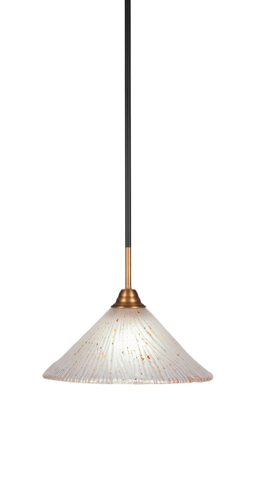 Toltec Lighting - 3401-MBBR-701 - One Light Pendant - Paramount - Matte Black & Brass