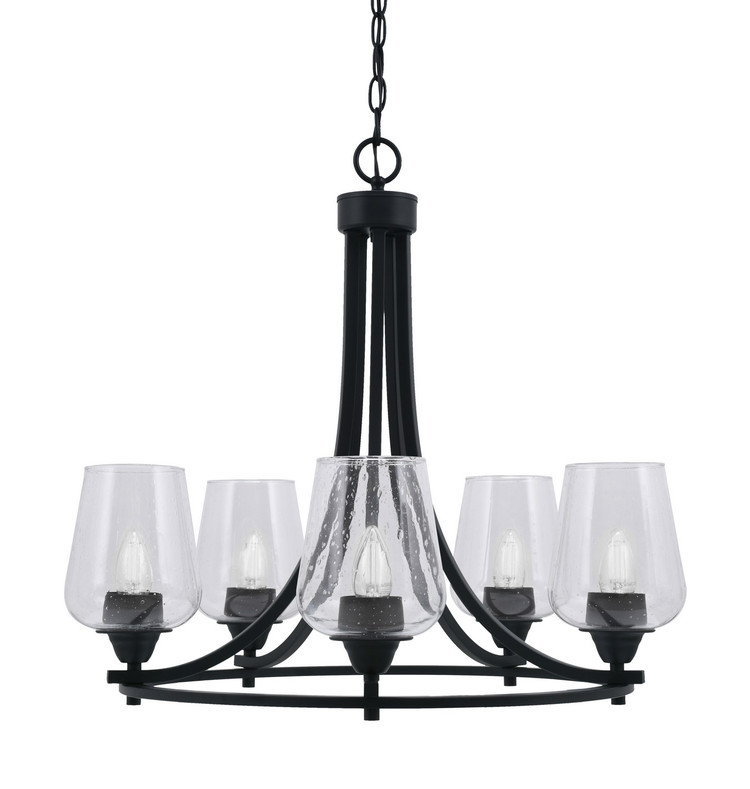 Toltec Lighting - 3405-MB-210 - Five Light Chandelier - Paramount - Matte Black
