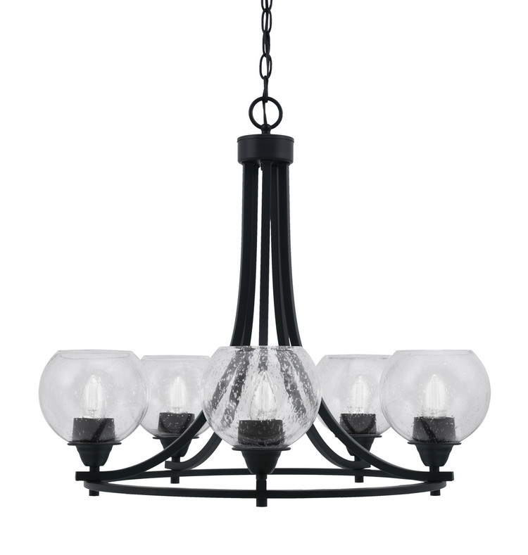 Toltec Lighting - 3405-MB-4100 - Five Light Chandelier - Paramount - Matte Black