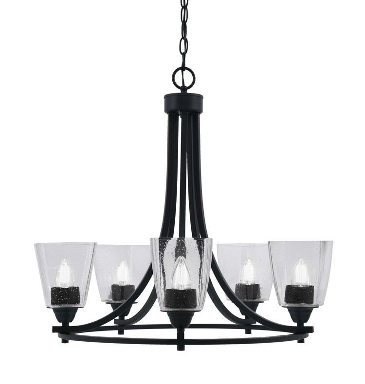Toltec Lighting - 3405-MB-461 - Five Light Chandelier - Paramount - Matte Black