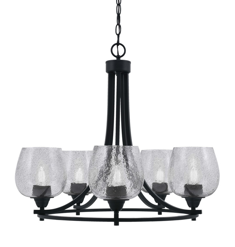 Toltec Lighting - 3405-MB-4812 - Five Light Chandelier - Paramount - Matte Black