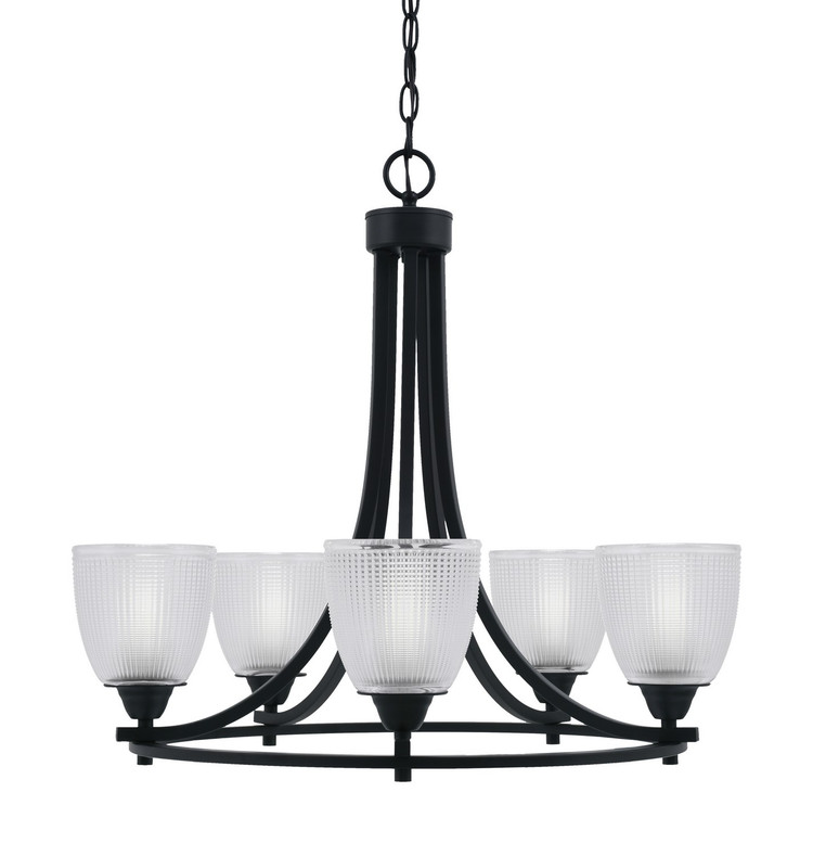 Toltec Lighting - 3405-MB-500 - Five Light Chandelier - Paramount - Matte Black