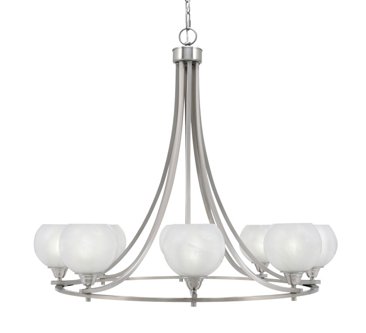 Toltec Lighting - 3408-BN-4101 - Eight Light Chandelier - Paramount - Brushed Nickel