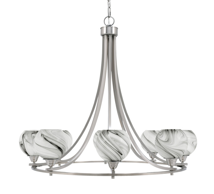 Toltec Lighting - 3408-BN-4109 - Eight Light Chandelier - Paramount - Brushed Nickel
