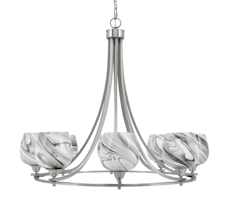 Toltec Lighting - 3408-BN-4819 - Eight Light Chandelier - Paramount - Brushed Nickel