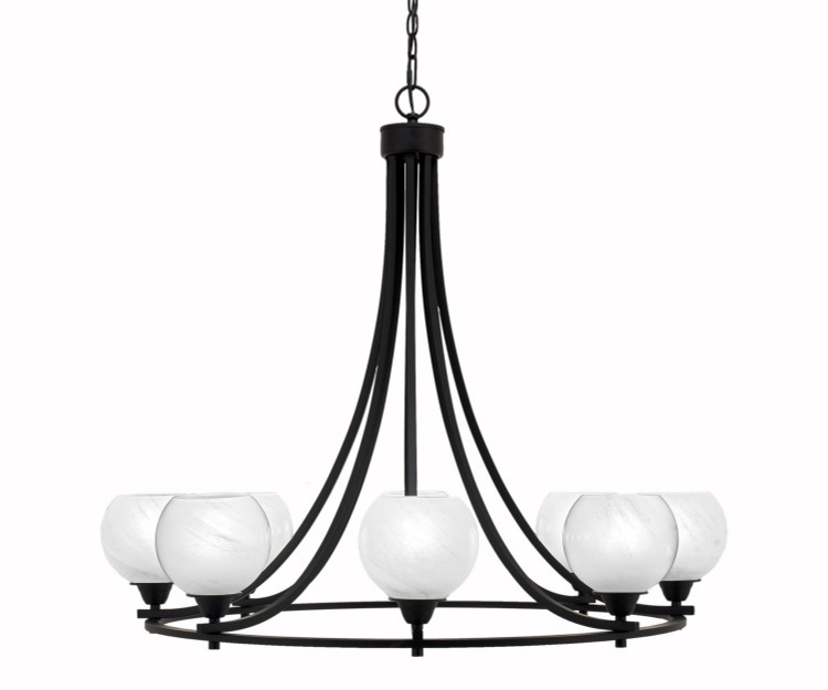 Toltec Lighting - 3408-MB-4101 - Eight Light Chandelier - Paramount - Matte Black
