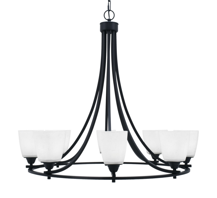 Toltec Lighting - 3408-MB-460 - Eight Light Chandelier - Paramount - Matte Black