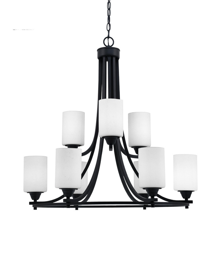 Toltec Lighting - 3409-MB-310 - Nine Light Chandelier - Paramount - Matte Black
