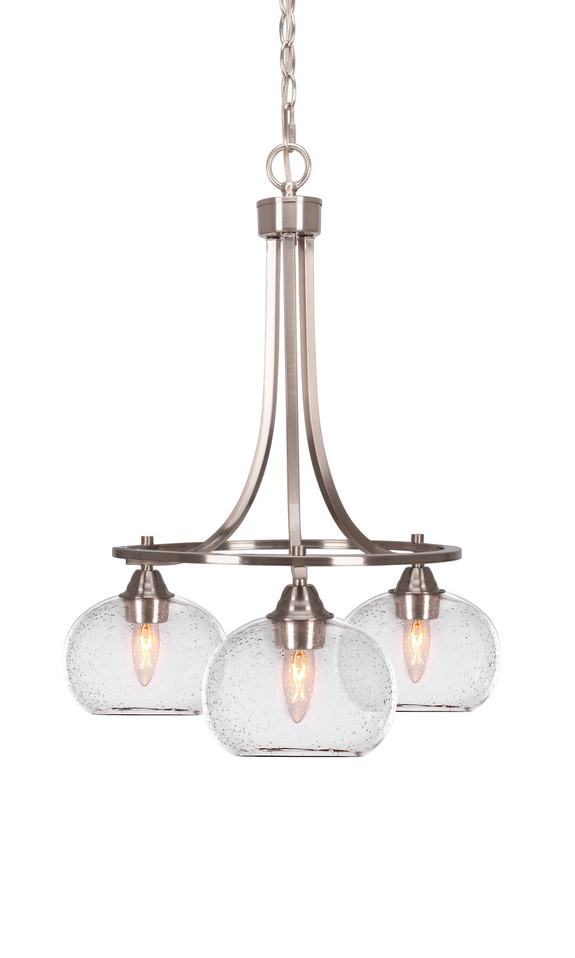 Toltec Lighting - 3413-BN-202 - Three Light Chandelier - Paramount - Brushed Nickel