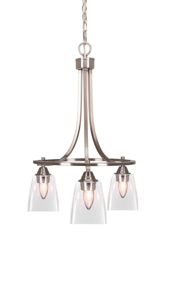 Toltec Lighting - 3413-BN-461 - Three Light Chandelier - Paramount - Brushed Nickel