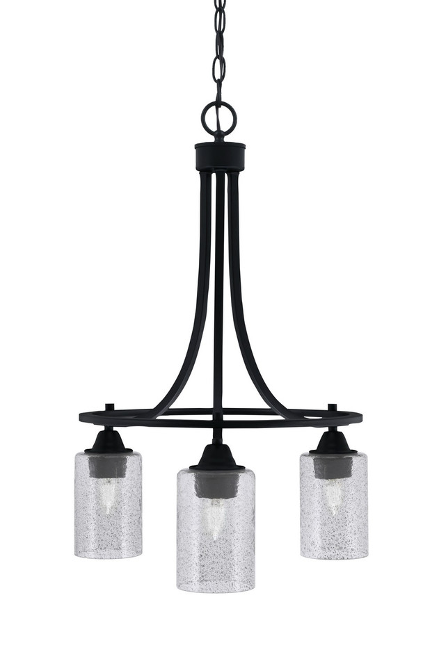 Toltec Lighting - 3413-MB-3002 - Three Light Chandelier - Paramount - Matte Black