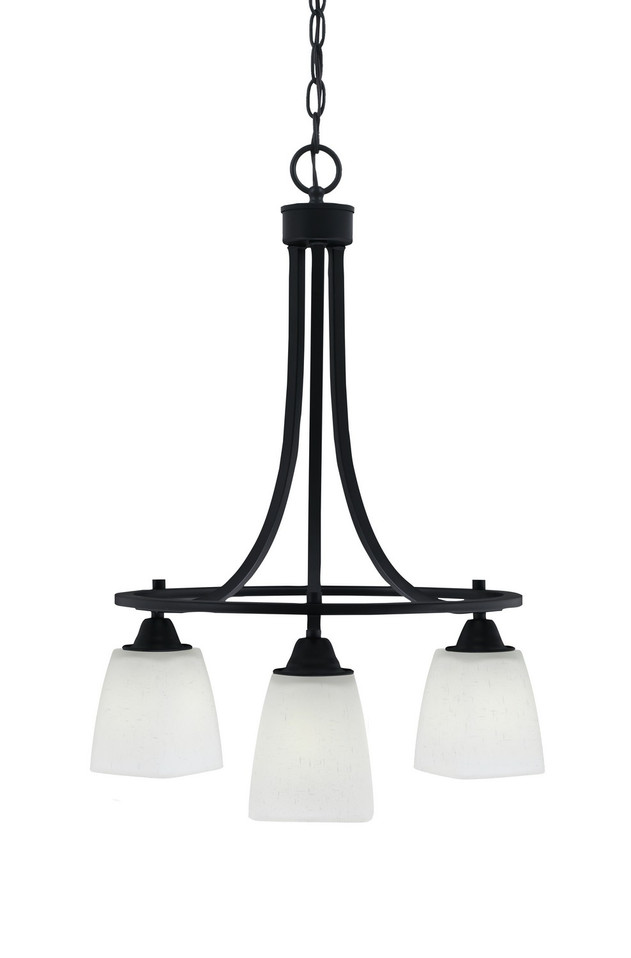 Toltec Lighting - 3413-MB-460 - Three Light Chandelier - Paramount - Matte Black