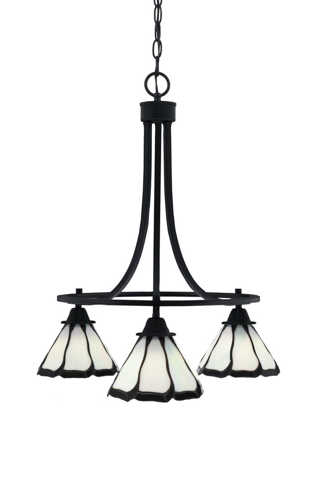 Toltec Lighting - 3413-MB-9125 - Three Light Chandelier - Paramount - Matte Black